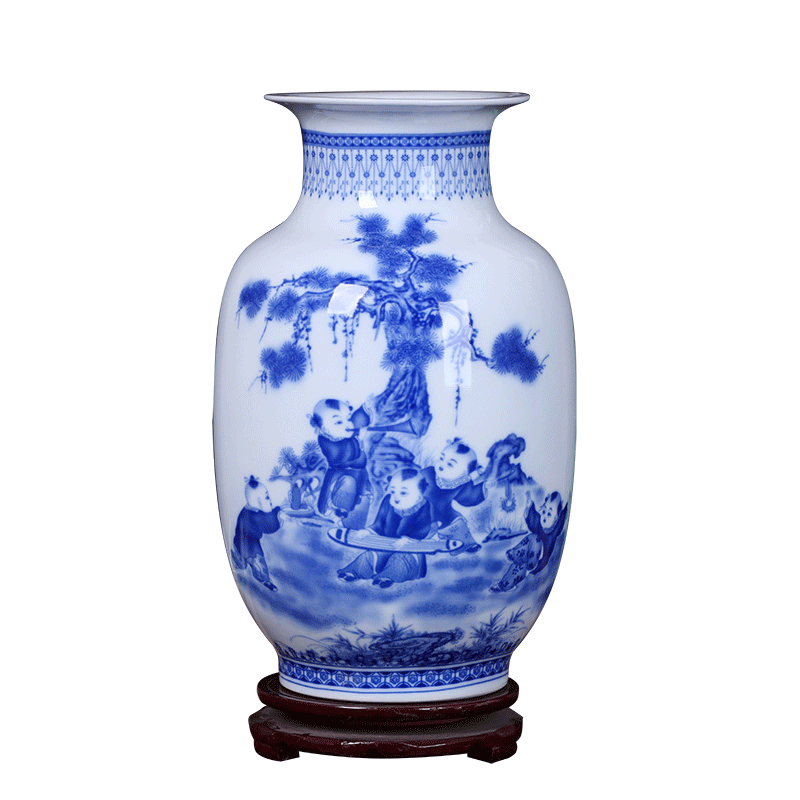 Jingdezhen ceramic vase flower arranging device decorative flower arranging I household handicraft furnishing articles, the sitting room porch furnishing articles