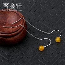 Cross Chain Ear Thread Chain Ear Pin Hollow Over 925 Pure Silver 18K Platinum DIY Link Accessories Earrings 100 Buckle