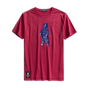 短袖gravity2017年夏季新款拉架棉弹力短袖t恤男外贸尾单潮流 martian