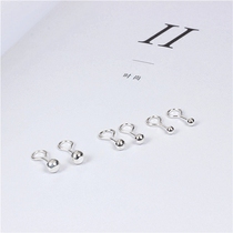 925 pure silver small ball ears ear bone nail silver ear nail delicate silver bean-bean raising earhole anti-allergy ear decoration