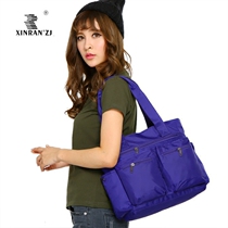 XINRANZJ multi-pocket large capacity shoulder waterproof travel bag shopping satchel casual tide cool lightweight womens bag