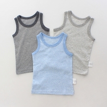 Day-series childrens vest pure cotton male and female baby sleeveless bottom vest pyjamas 3 fitting blouses without fluorescent