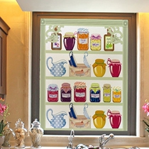 Frosted electrostatic shading sunscreen sunscreen glass stickers window kitchen window stickers light transparent opaque film candy cans