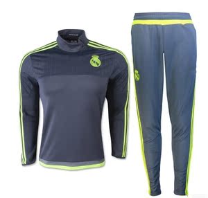 15-16皇马训练队服球衣秋冬灰色卫衣外套收腿