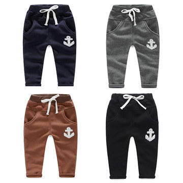 Anchor baby pants 2015 winter Korean version of the new children's clothing boys and velvet padded pants kz-7482