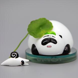 摆件 懒拖拖熊猫汽车香水座摆件 发呆 车内用品车载香水瓶饰品创意