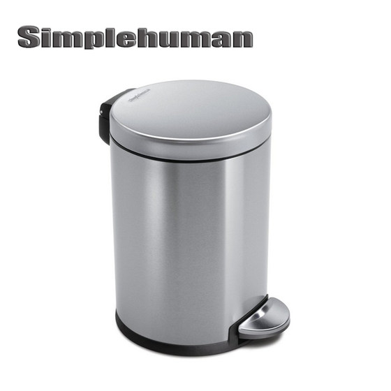 American Simple-Human Mini Round Pedal 고급 쓰레기통을 세련된 스테인레스 스틸 4.5 L American Simple-Human Mini Round Pedal 고급 쓰레기통을 세련된 스테인레스 스틸 4.5 L