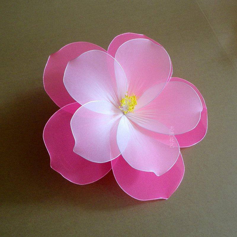 丝网花成品花桃花 舞蹈演出装饰布置 商场酒店吊饰橱窗背景丝袜花