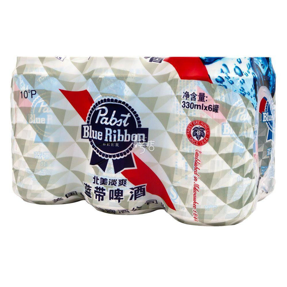 【天猫超市】蓝带啤酒 蓝贝超纯330ml六连包 9月啤酒风暴冰点直降