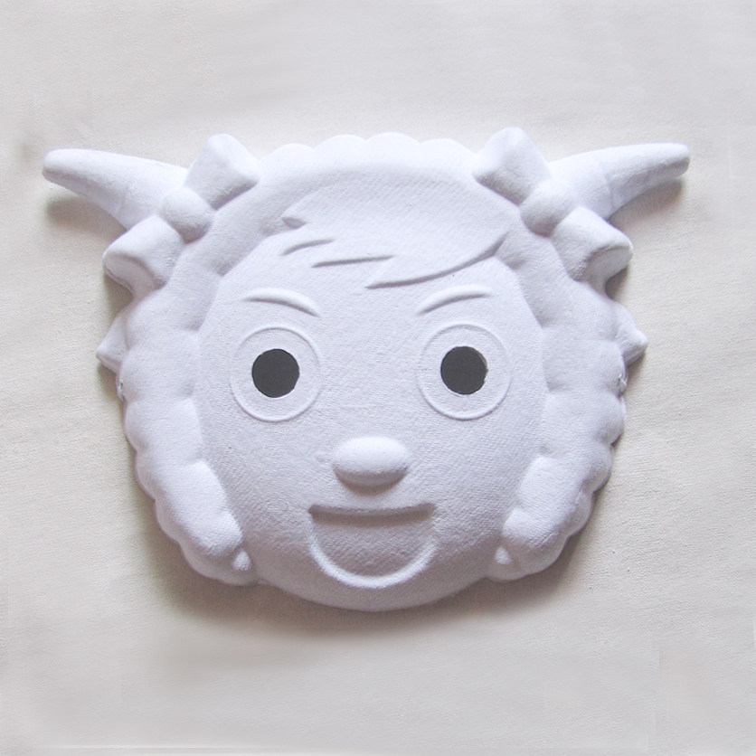 厂家直销白坯纸浆面具京剧脸谱美羊羊面具10个包邮偏远地区除外