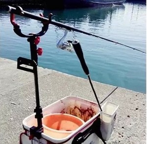 台湾矶武者 矶钓竿架 钓鱼支架 海钓鱼竿架 饵箱