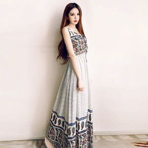 波西米亚海边度假沙滩裙