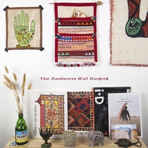 Thai Tribal Letter Holder Thai Tribal Handmade Envelope Hanging Bag Wall Decoration