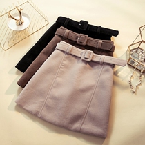 2019 new large size womens clothing 200 pounds fat sister hair high waist bag hip short skirt slim thin a-line skirt