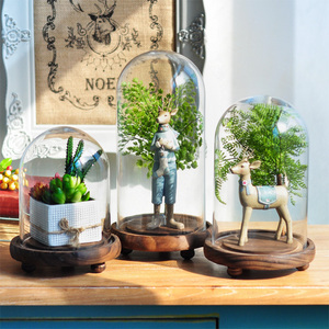 美式复古玻璃罩装饰摆件