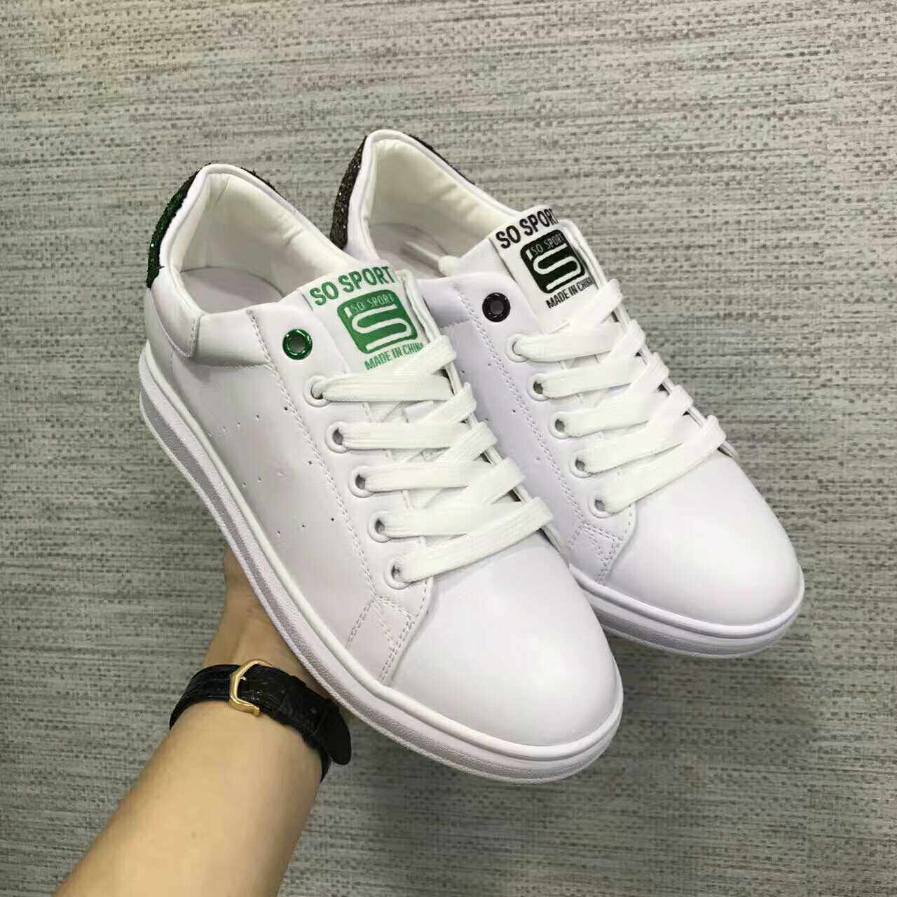 o卡迪高女鞋2017新款小白鞋休闲运动单鞋内增高