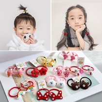 Childrens hair accessories headline little girl tie hair rubber band does not wrap hair a pair of cute Hairband female baby cartoon headwear