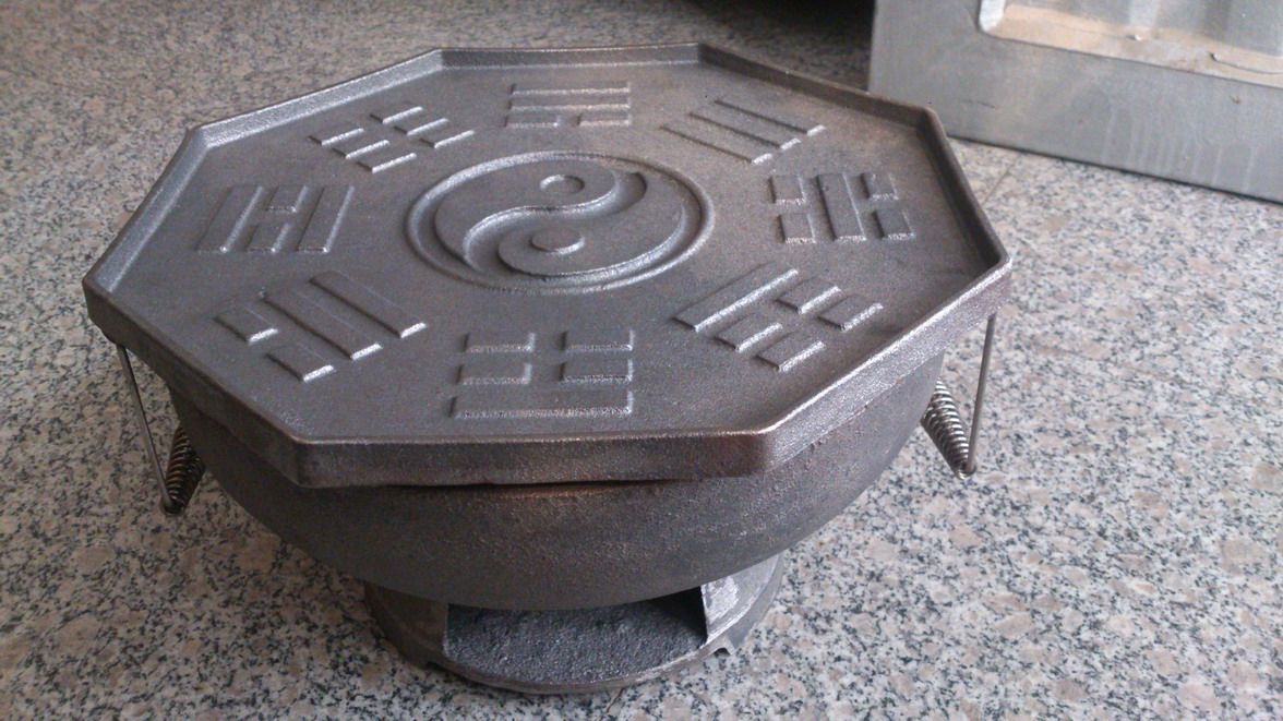 老北京炙子烧烤炉 烤肉炉子 木炭加厚八卦多用烤盘 家用户外烤炉