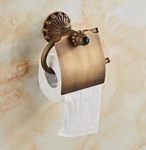 Bathroom pendant antique copper round carved seat pattern tissue holder ring paper device