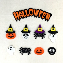 Halloween Decorations Halloween Pumpkin Spider Ghost Head Decoration Decal Halloween Cloth Sticker