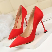 1716-1 han edition fashion sexy pedicure show thin thin high heels for women's shoes with high heels suede shallow mouth pointed single shoes