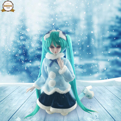 微微礼品屋叶罗丽娃娃衣服bjdsd初音衣服miku初音未来双马尾假发图片