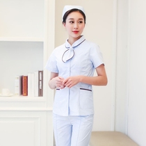 Korean slim nurse uniform female doctor nurse clinic white coat pharmacy beauty salon work clothes white coat