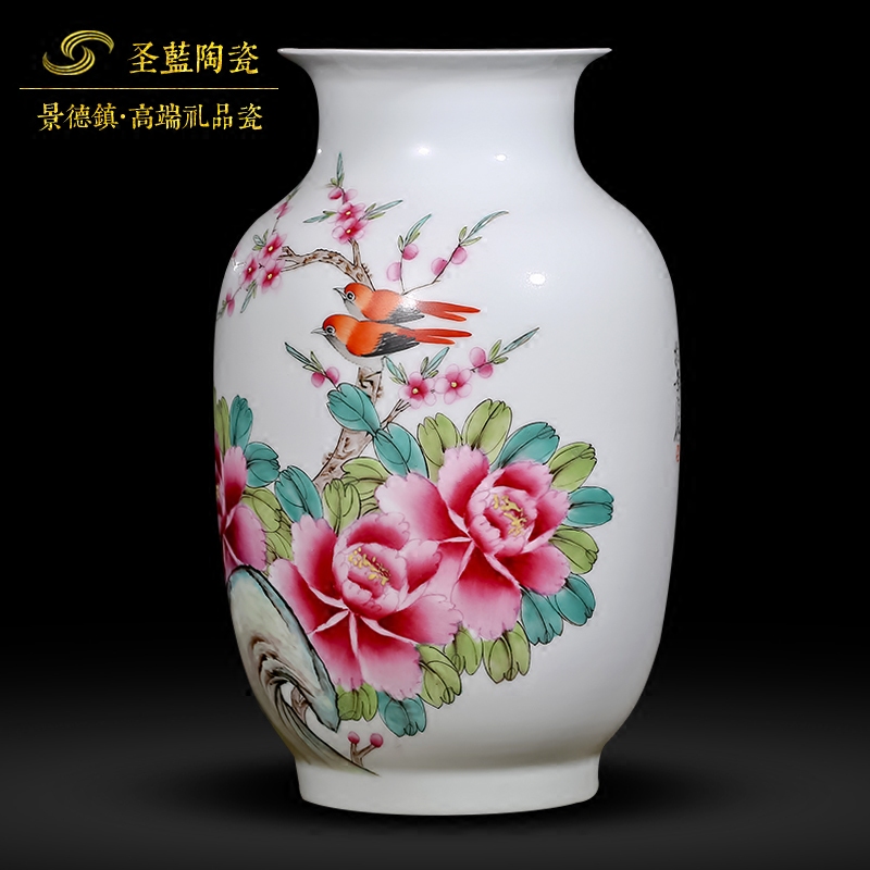 The Master of jingdezhen hand - made vases, modern Chinese style living room decoration ceramics handicraft furnishing articles high - end gift porcelain