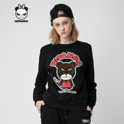 hipanda 你好熊猫 设计潮牌 新品 女款 泰迪暴力熊卫衣_8折现价558.