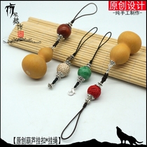 diy Wen play gourd lanyard pendant with rope hat nail small hook hand rope Bodhi walnut Jade corn sheep eye