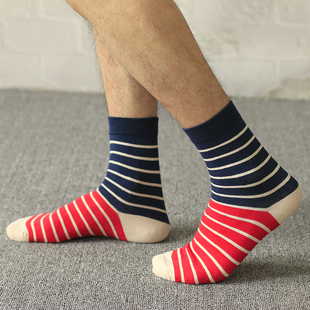 袜子mens socks/cotton striped socks deodorant leisure男条纹袜子