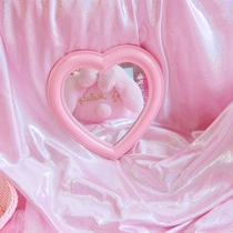 Stunner girl pink love makeup mirror hanging mirror soft sister room decoration wall hanging student dormitory mirror