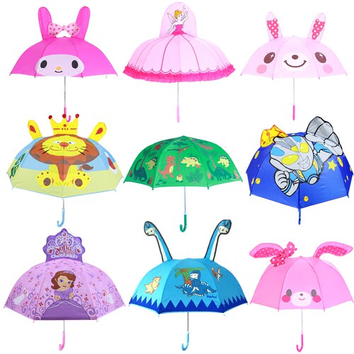 儿童雨伞男女宝宝伞小学生雨伞幼儿园创意卡通公主太阳伞男女孩伞_7折