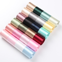 South Korean single-sided polyester mesh belt DIY handmade hair accessories Silk with butterfly knot gift wrapping satin with flowers wedding