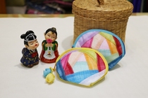 Korean fabric coin purse clutch bag coin bag Jewelry storage bag anti-scratch womens short wallet