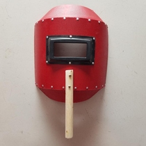 Hot - pin explosion 1 5A thick voltage - resistant hand - grab welding cover without lens - handheld red paper facial protection