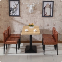 New cafe table and chair combination soft bag chair low back chair one table four chairs 4 person fast food table and chair split