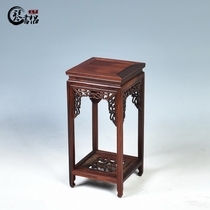 Qinshu Rosewood base square flower stand small flower frame bonsai base shelf home furnishings crafts