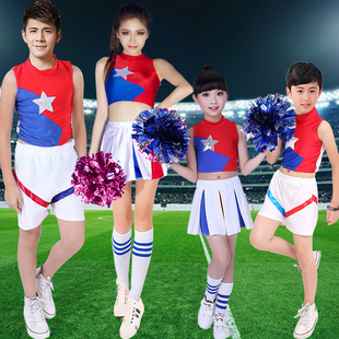 啦啦操演出服啦啦队成人男女中小学生儿童足球宝贝拉拉队表演服装