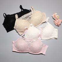 Export Japan High-end Mulberry Silk Genuine Silk Knitting Lace Rub Chest Anti-Walk Light No Steel Toosphere Health Underwear Bra