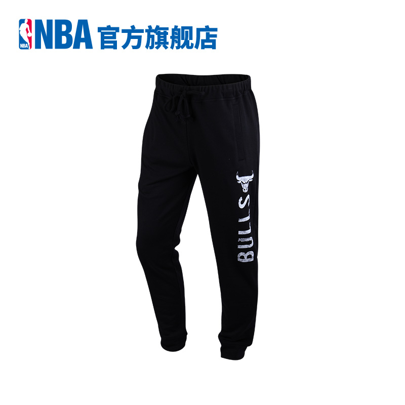 NBA  球队字母系列 勇士公牛骑士运动休闲长裤 裤子男  LW0267AA产品展示图3