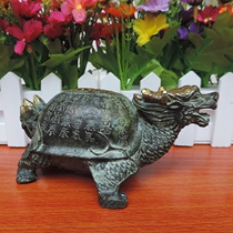 Zhaicai dragon head turtle Feng Shui ornaments pure Copper Dragon Turtle Town House