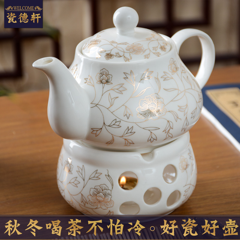 Ceramic based Taiwan tea pot with hot base to hold to high temperature insulation family afternoon tea tea sets tea pot