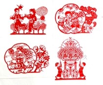 Hand-cut paper window flower Labor Day harvest 28*20 cm gift classroom decoration