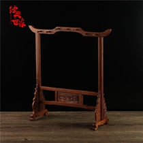 Acid Branches Red Wood Pen Holder brush hanging large number Double head imitation ancient solid wood Brush Shelf Wenfang Four Treasures