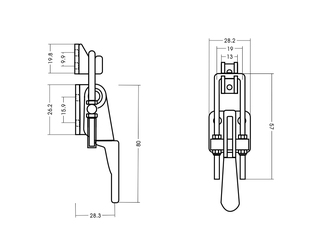 夹钳 快速夹具 304不锈钢木箱铁箱锁紧卡扣 门闩式夹钳 箱扣 锁扣