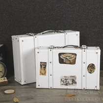 Window decoration Clothing shop bar counter to fit cortical wooden box wedding photography props retro suitcases