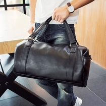 Korean fashion mens travel bag large capacity portable shoulder bag mens bag leisure travel shoulder bag
