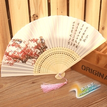 4 send 1 silk fan silk female fan Chinese style female silk fan and Japanese classic folding fan gift fan