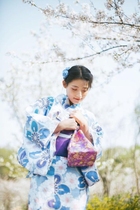 Xiaomei kimono new Japanese kimono bathrobe set purple